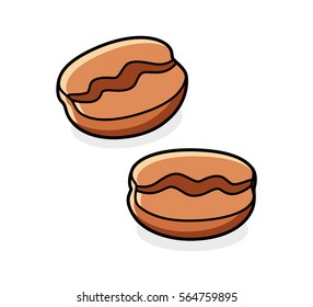 Coffee beans vector isolated.