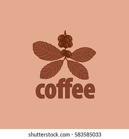 Coffee beans. Vector logo.