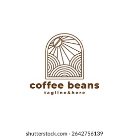 Coffee Beans Vector Logo Design