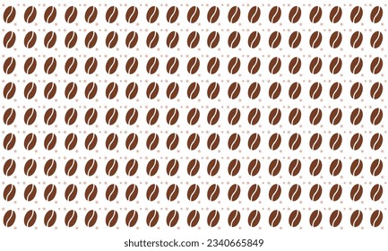 Coffee Beans Vector Pattern. Coffee Half Beans Pattern. coffee mug vector pattern design
