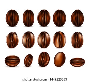Coffee beans. Vector realistic image