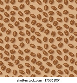 coffee beans vector seamless