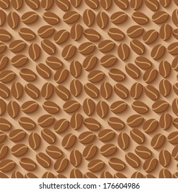 coffee beans vector seamless