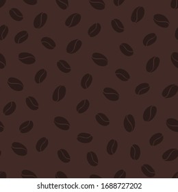 Coffee Beans Vector Seamless Pattern Background