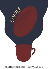 Granos de café. Ilustración de material vectorial. Aislado sobre un fondo blanco. Espresso. Cápsulas de café.