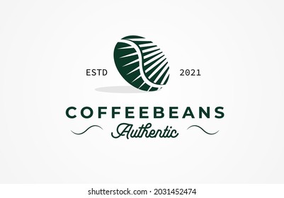 Coffee Beans Vintage Retro Logo Design