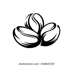 coffee beans, vintage, vector drawing, perfect ingredient, choice grain - Vector