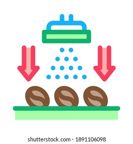 coffee beans washing icon vector. coffee beans washing sign. color symbol illustration