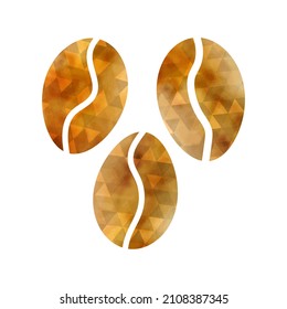 Kaffeebohnen Aquarell strukturierte Vektorgrafik