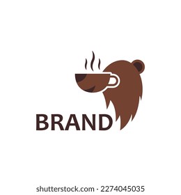 Coffee bear logo. Simple, character, unique.