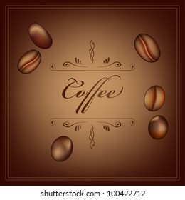 coffee bearns brown background