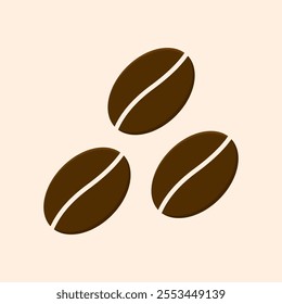 Coffee beas icon illustration. Drink Coffee. Coffee shop.