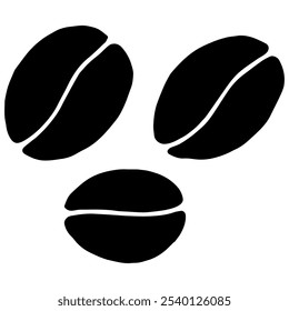 Coffee beeb black and white doodle icon