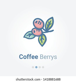 Coffee Berry Illustration Vector Icon