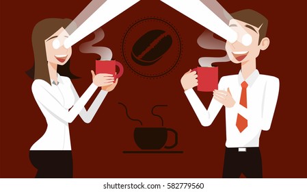 Coffee best quality. Officer must be motivated by the energy drink.