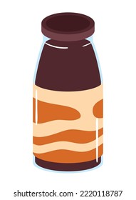 coffee beverage in bottle icon isolated