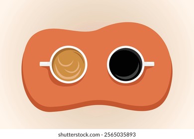Coffee beverage Concept. Colored flat vector illustration isolated.