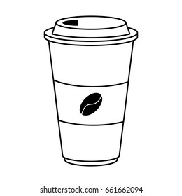 coffee beverage in disposable cup icon image
