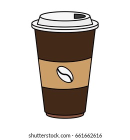 coffee beverage in disposable cup icon image