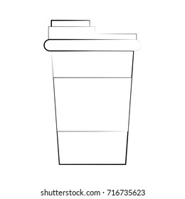 coffee beverage in disposable cup icon image