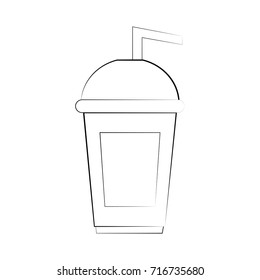coffee beverage in disposable cup icon image