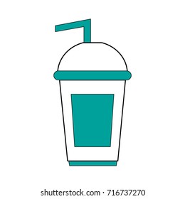 coffee beverage in disposable cup icon image