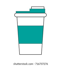 coffee beverage in disposable cup icon image