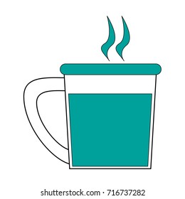 coffee beverage in disposable cup icon image