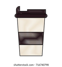 coffee beverage in disposable cup icon image