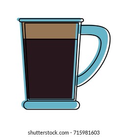 coffee beverage in glass cup icon image 