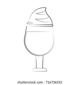 coffee beverage with whipped cream in glass cup icon image
