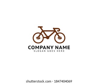 Coffee bicycle logo vector illustration