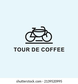 coffee bike logo design vector illustration