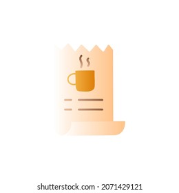 coffee Bill icon in gradient color, isolated on white 