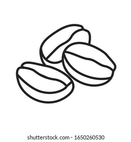 Coffee black line icon. A seed of the coffee plant and the source for coffee. Pictogram for web page, mobile app, promo. UI UX GUI design element Editable stroke