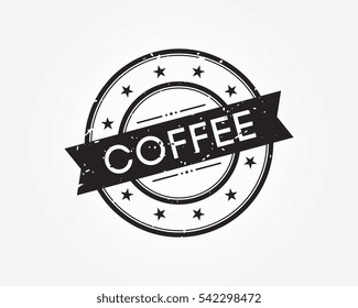 coffee. black stamp sign