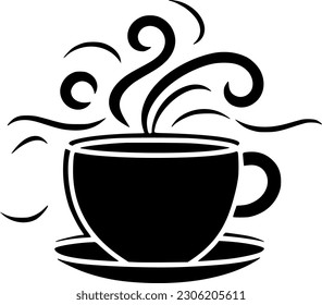 Coffee - Black and White Isolated Icon - Vector illustration