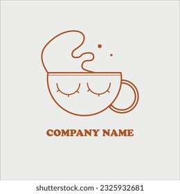 Coffee bliss in minimalistic elegance, a subtly sleepy allure