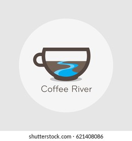 Coffee Blue River Logo Design