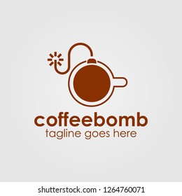 Coffee Bomb Logo Template Design