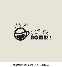 Coffee Bomb Logo Vector Template