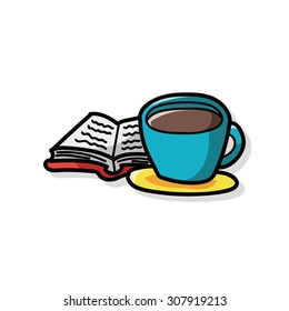 coffee and book doodle
