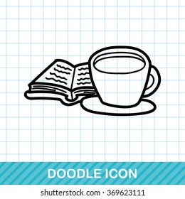 coffee and book doodle