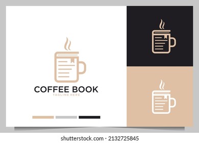 coffee book elegant logo design