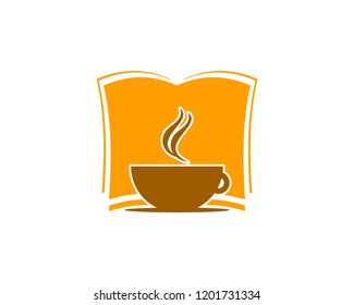 Coffee Book Icon Logo Design Element