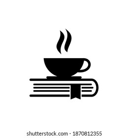 Coffee and book logo template design