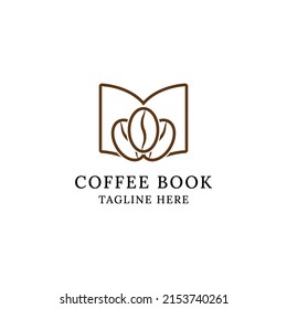 Coffee Book Logo Template Design Vector Illustration