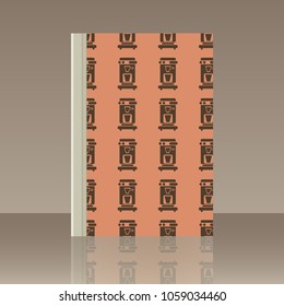 Coffee and Book. Realistic image of the object with reflection