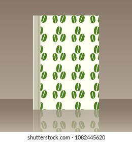 Coffee and Book. Realistic image of the object with reflection