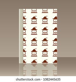 Coffee and Book. Realistic image of the object with reflection